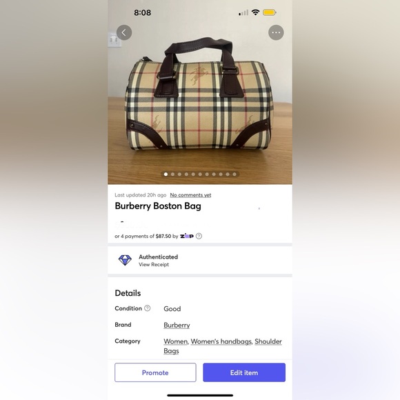 Burberry Boston Bag - Picture 12 of 12